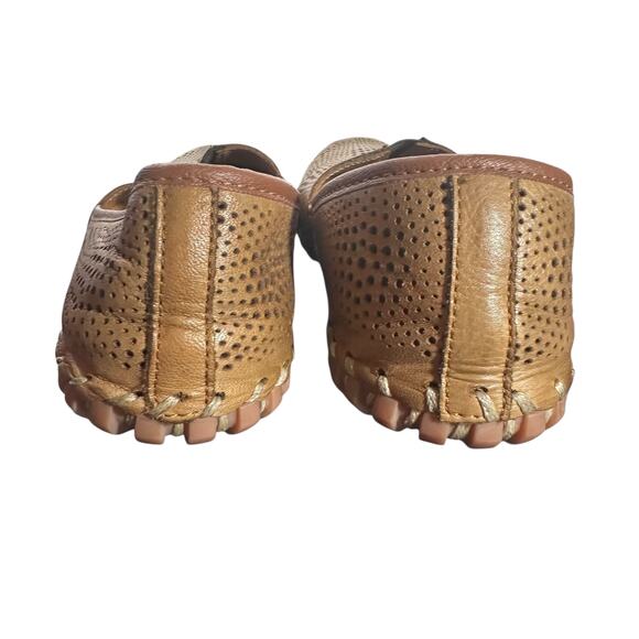 SPRING STEP SLIP-ON LOAFER SHOE in Brown Leather Sz 39 US 8.5 comfort EUC - Picture 8 of 10